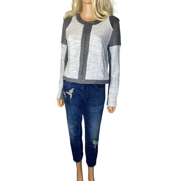 NWT CAbi  Shrunken Moto Blazer Jacket M in Gunmetal Gray #211 MSRP$158 - Picture 13 of 16